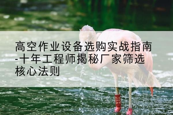 博湖剪叉式升降机厂家-高空作业设备选购实战指南-十年工程师揭秘厂家筛选核心法则