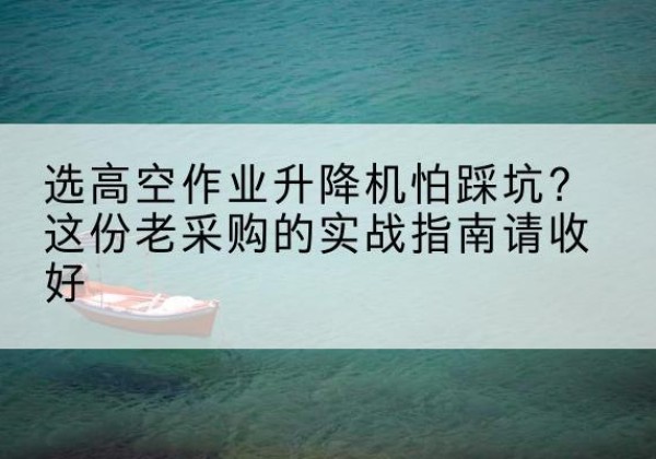 博湖高空作业升降机厂家推荐-选高空作业升降机怕踩坑？这份老采购的实战指南请收好